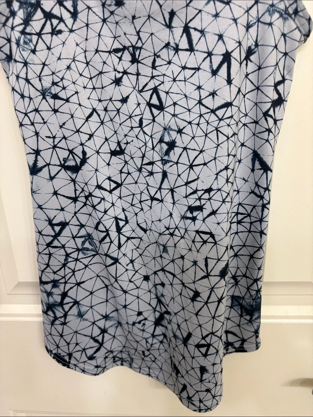 lululemon athletica Light Gray Tank‎ Top with Black Geometric Print